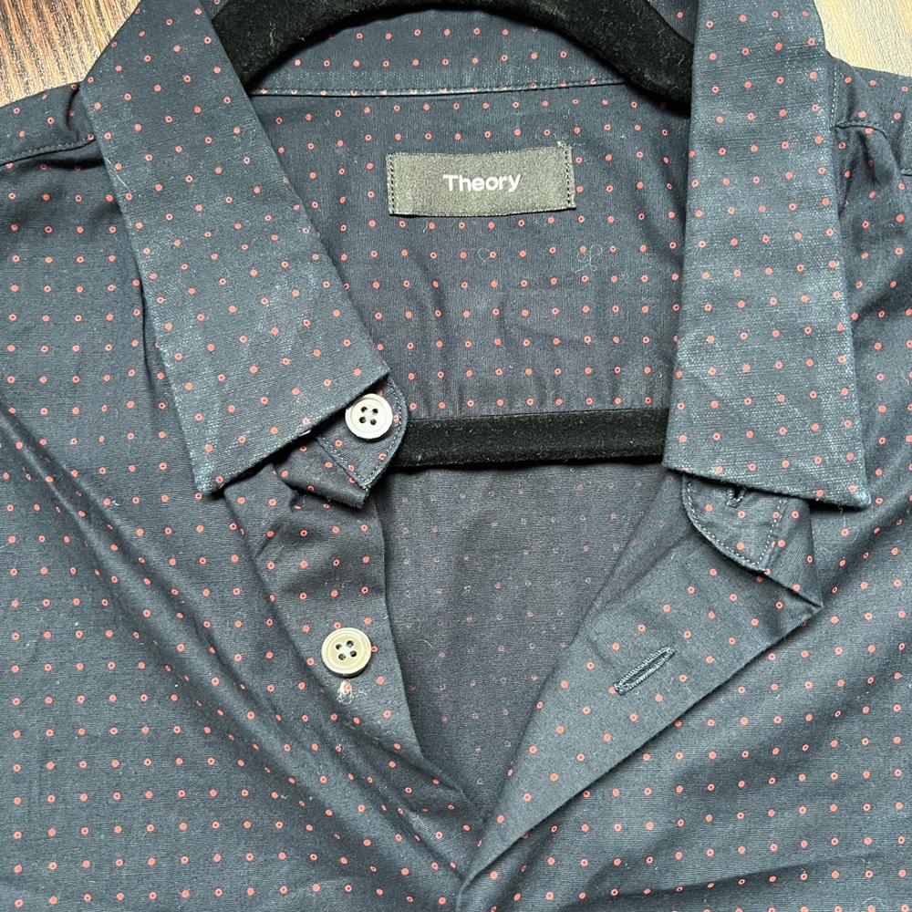 Theory mens tailored button up shirt